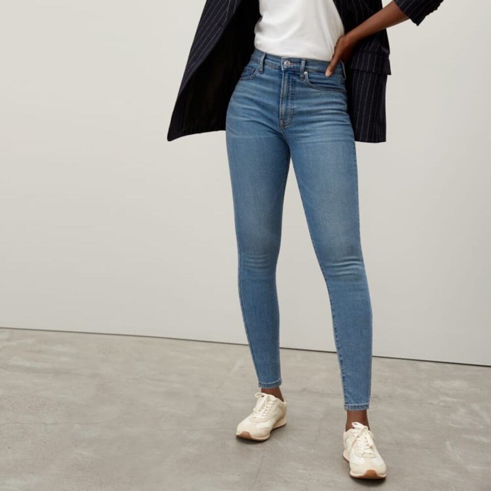 Everlane High Rise Medium Wash Skinny Jeans Size 25 Regular